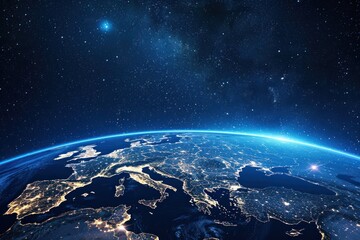 Wall Mural - Earth from space at night