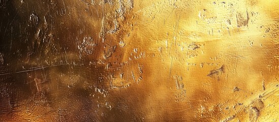 Poster - Scratches on a gold metallic surface. Copy space image. Place for adding text and design