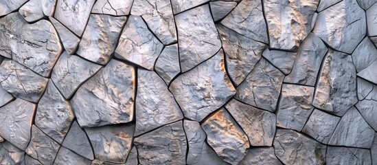 Poster - stone tile pattern background with included free copyspace for product or advertising text design