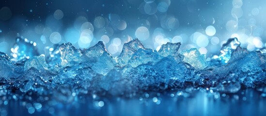 Sticker - Sparkling Blue Ice Crystals