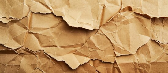 Poster - Texture of brown craft or kraft paper background cardboard sheet recycled paper copyspace for text