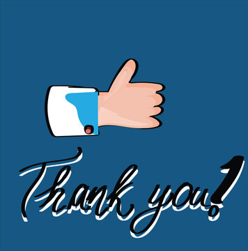 Thank you sticker in hand vector image