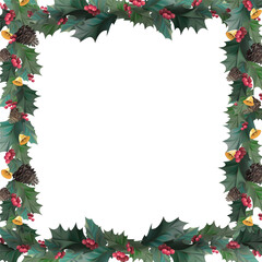 Canvas Print - PNG Christmas frame, festive sticker, transparent background