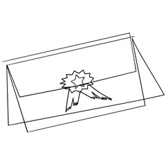 Fototapete - continuous line drawing envelope icon