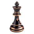 © Kulvarin - High-quality image of a black chess king piece, isolated on a white background, perfect for strategic gaming and intellectual themes.