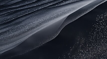 Poster - A black background with abstract shapes and textures. Dark, moody, black and white. High definition 4K illustration.