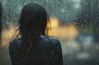 © Andrii  - Back View of Girl in Rain