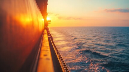 Detailed Close-Up of Cargo Ship Deck