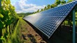 © Andrii  - Solar Panels Installed on Vineyard for Energy