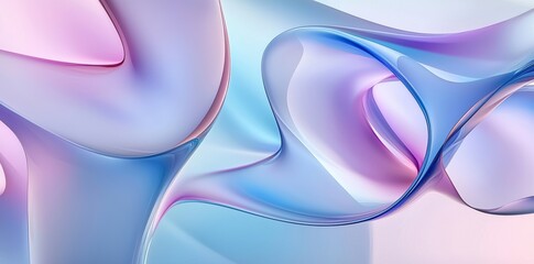 Poster - A soft pastel background with twisted colors in motion. Perfect for poster, flyer, banner backgrounds or design elements.
