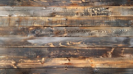 Canvas Print - Flat lay of a weathered barn wood background, showing deep textures and rich character