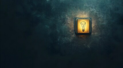 Poster - A conceptual image of a minimalist light switch with mysterious symbolic markings suggesting hidden technological potential and metaphysical