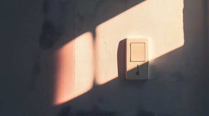 Poster - A conceptual image showcasing a light switch with a shadow that doesn t match the switch s form creating an intriguing and thought provoking visual metaphor