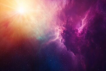Wall Mural - supernova nebula and stars, glowing mysterious universe in space