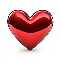 Poster - The Christmas presents 3D icon is a bright red heart in a gradient style.