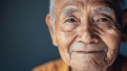 Aufkleber - Capturing the essence of wisdom, these portraits feature elderly men from various ethnic backgrounds exuding calmness and life experience, showcasing their remarkable journeys. Generative AI