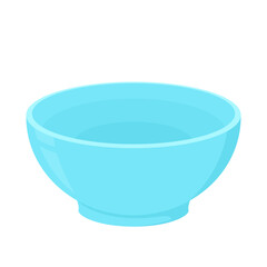 Wall Mural - Blue Bowl. Bowl on white background. bowl vector.