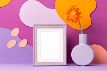 Poster - Picture frame png mockup, kids room decor, transparent design