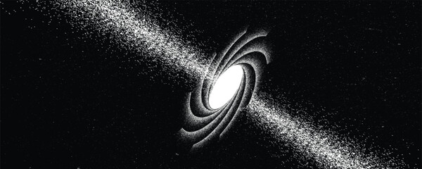 Wall Mural - neutron star with disc of plasma and ray burst. supermassive singularity in core off a galaxy, with 