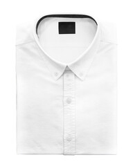 Canvas Print - White folded shirt png sticker, transparent background