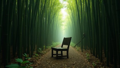  A solitary moment in the bamboo grove