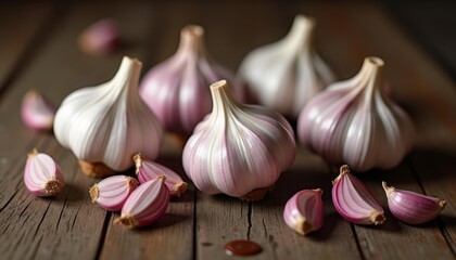 Canvas Print -  Freshly peeled garlic cloves ready to add flavor to your dish