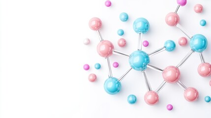 Wall Mural - A clear and concise diagram of a molecule structure, showcasing its constituent atoms, bonds, and functional groups, with labels for clarity.