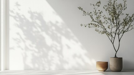 Poster - A simple white backdrop with a subtle drop shadow, adding depth and dimension to the scene