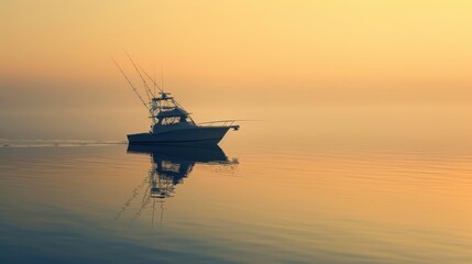 Wall Mural - Boat on a Calm Sea