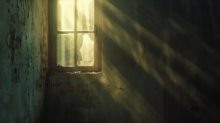 Wall Mural - window in the dark