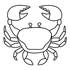 Sticker - Zodiac Cancer png line art, transparent background