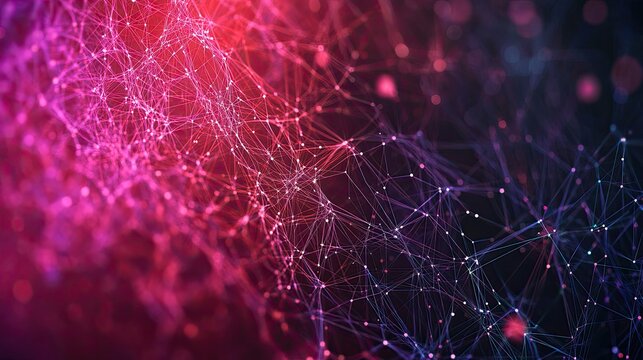 Abstract digital network with complex connections, no people, space for text