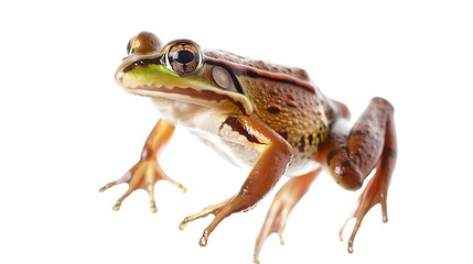 Sticker - A close-up of a frog showcasing its vibrant colors and unique features.