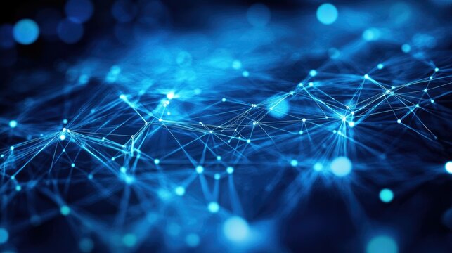 Digital world with complex network connections, abstract concept, space for text