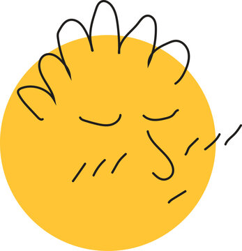 Circle abstract comic Faces with various Emotions