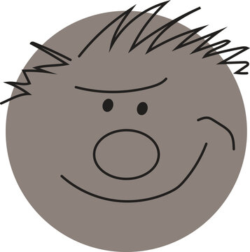 Circle abstract comic Faces with various Emotions