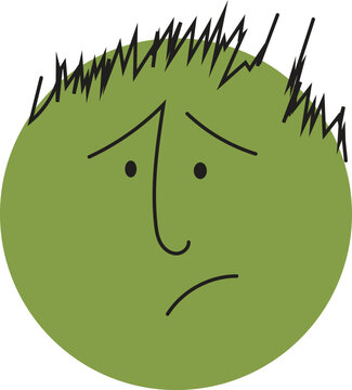 Circle abstract comic Faces with various Emotions