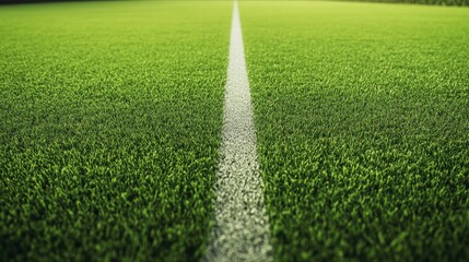 Green grass running lanes, empty and pristine, perfect for text overlay