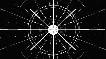 Poster - Aerospace in the United States Air Force. Aircraft detected by satellite camera. Modern military technology interfaces with satellite GPS motion.