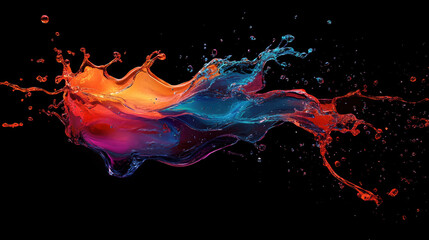 Sticker - Colorful Liquid Splash.