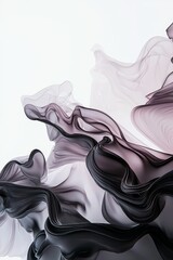 Canvas Print - Abstract futuristic 3d smoke texture isolated on a transparent background, generative AI