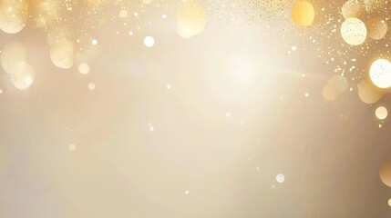 Aufkleber - An abstract cream background with blurry festival lights and outdoor celebration bokeh