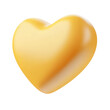 © Papugrat - yellow heart 3d render icon isolated on transparent background cutout