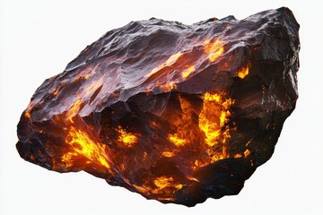 Aufkleber - Stunning flaming meteor streaking across the night sky, isolated on a transparent background for easy onto astronomy photography
