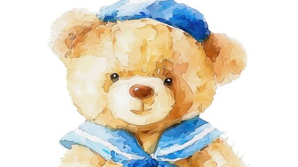 Canvas Print - Watercolor teddy bear