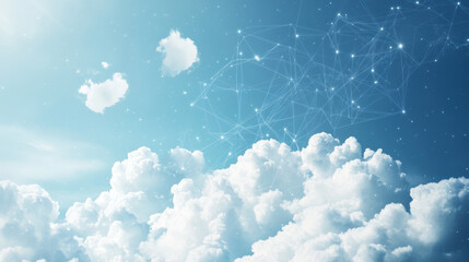 Wall Mural - Cloud Network Sky.