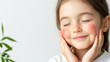© WE.ARE.AI - Child's face with red, irritated cheeks, highlighting common dermatitis in children, dermatitis in children, skin irritation