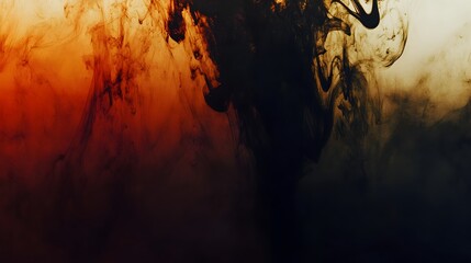 Poster - A conceptual and atmospheric image depicting darkness spreading like ink across a canvas slowly consuming the light in a moody textured and minimal visual representation of a symbolic metaphorical