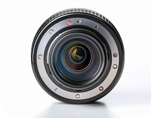 lens for cell phone camera with wide angle lens isolated on white background.