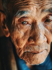 Aufkleber - Elderly men from different ethnic groups convey a sense of wisdom and calmness, each possessing unique features and expressions that tell their stories. Generative AI